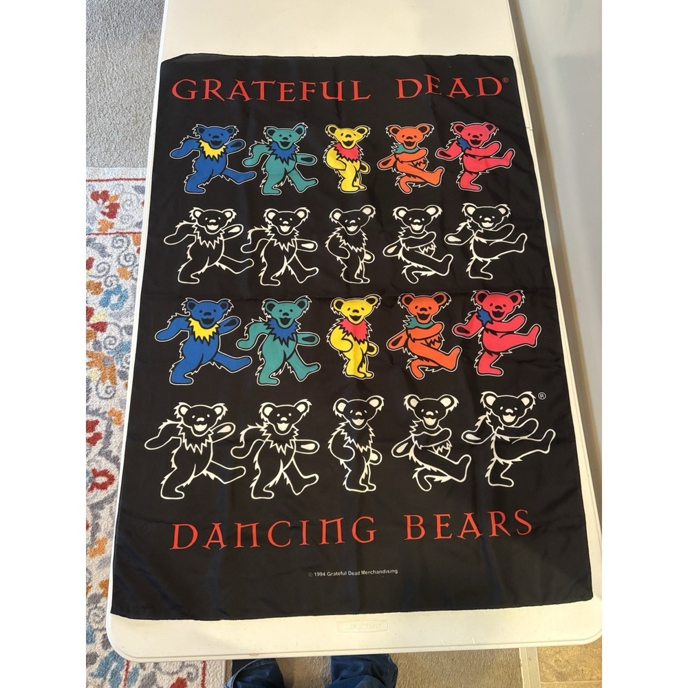 Vintage Grateful Dead Dancing Bears Tapestry Rare Official Dead Merch RARE 1994